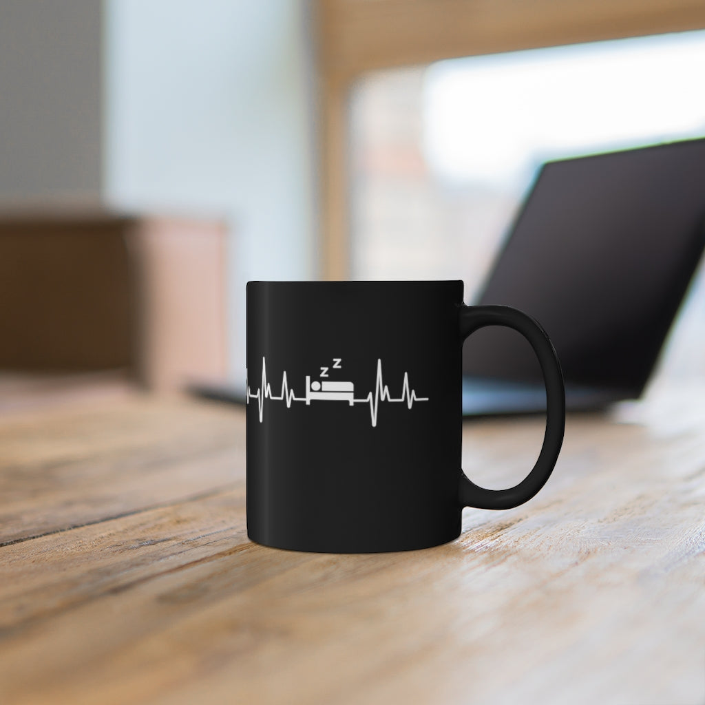 Sleepy Heartbeat Mug | Sarcastic Coffee Mug