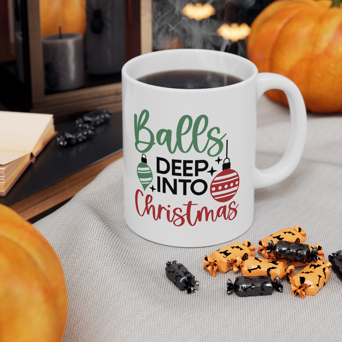 Balls Into Christmas | Christmas Mug