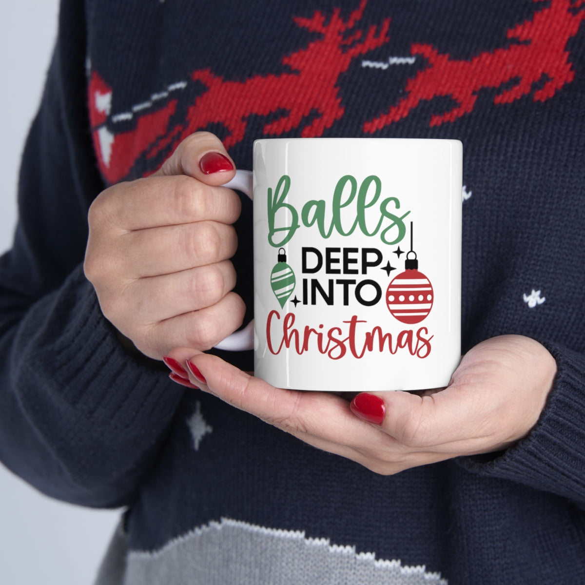 Balls Into Christmas | Christmas Mug