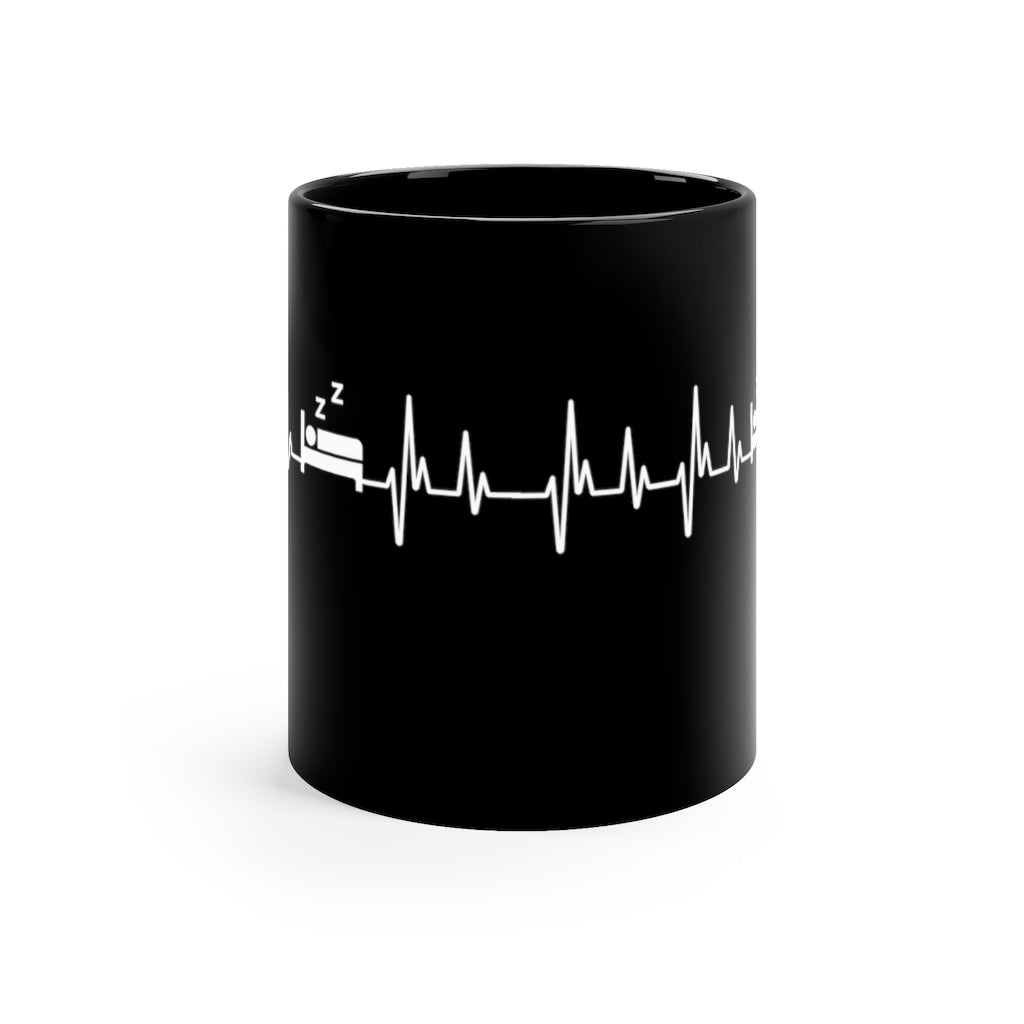 Sleepy Heartbeat Mug | Sarcastic Coffee Mug