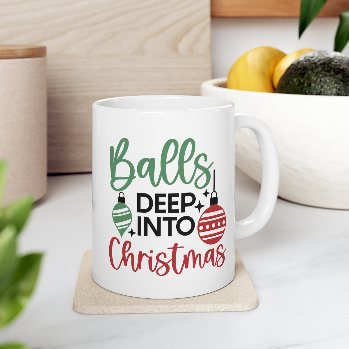 Balls Into Christmas | Christmas Mug