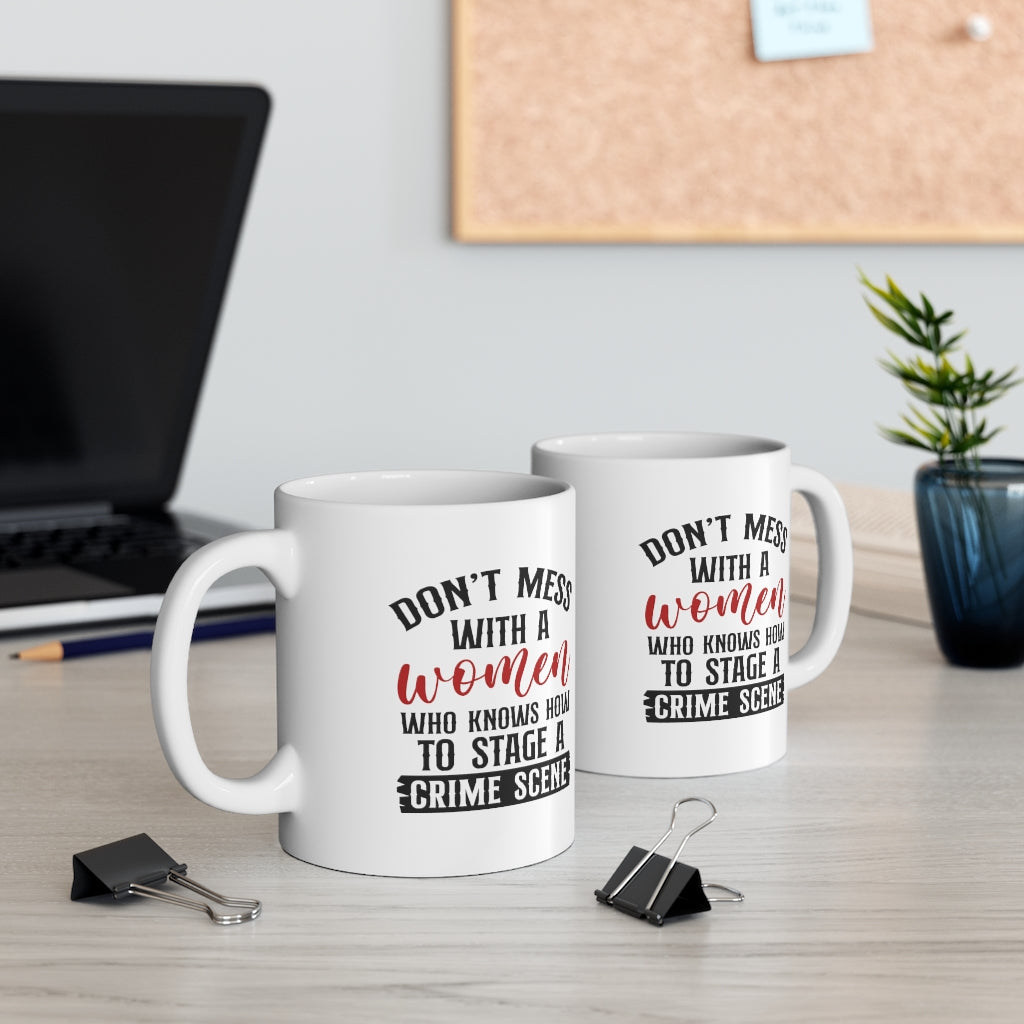 Knows How to Stage a Crime Scene | True Crime Shows Coffee Mugs