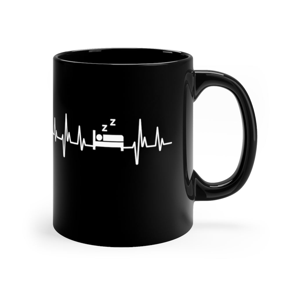 Sleepy Heartbeat Mug | Sarcastic Coffee Mug