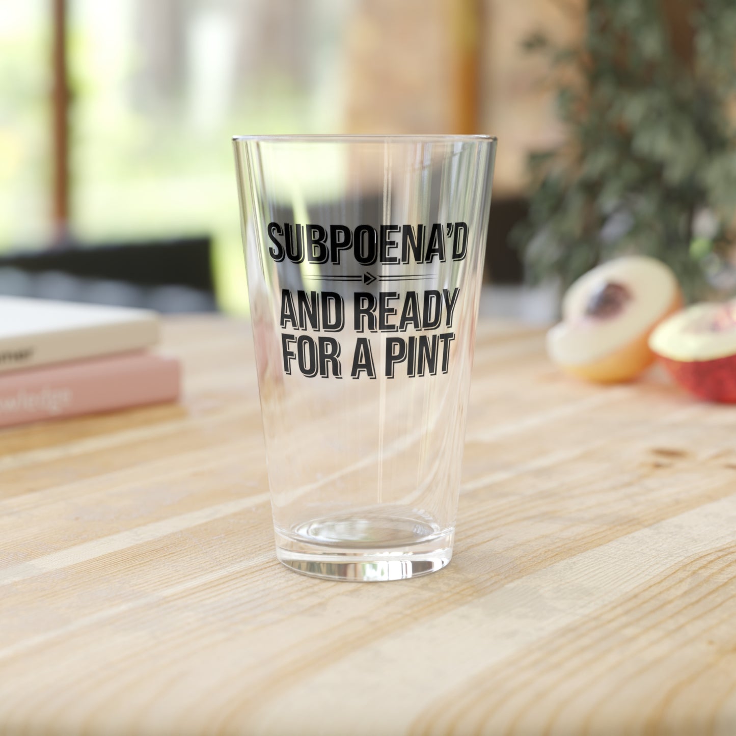 Subpoena’d and Ready for a Pint | Funny Lawyer Beer Glass