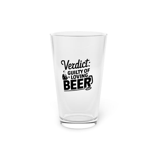Verdict, Guilty of Loving Beer | Funny Lawyer Beer Glass