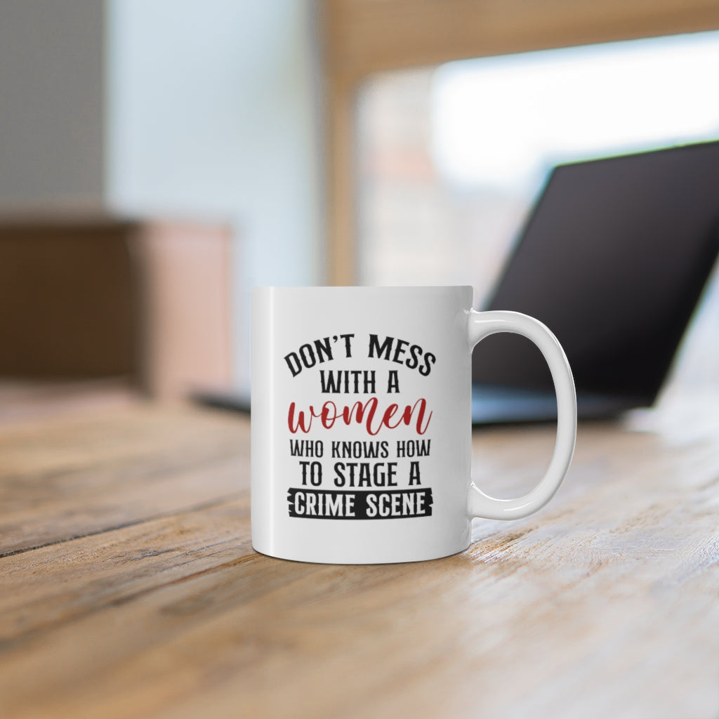 Knows How to Stage a Crime Scene | True Crime Shows Coffee Mugs