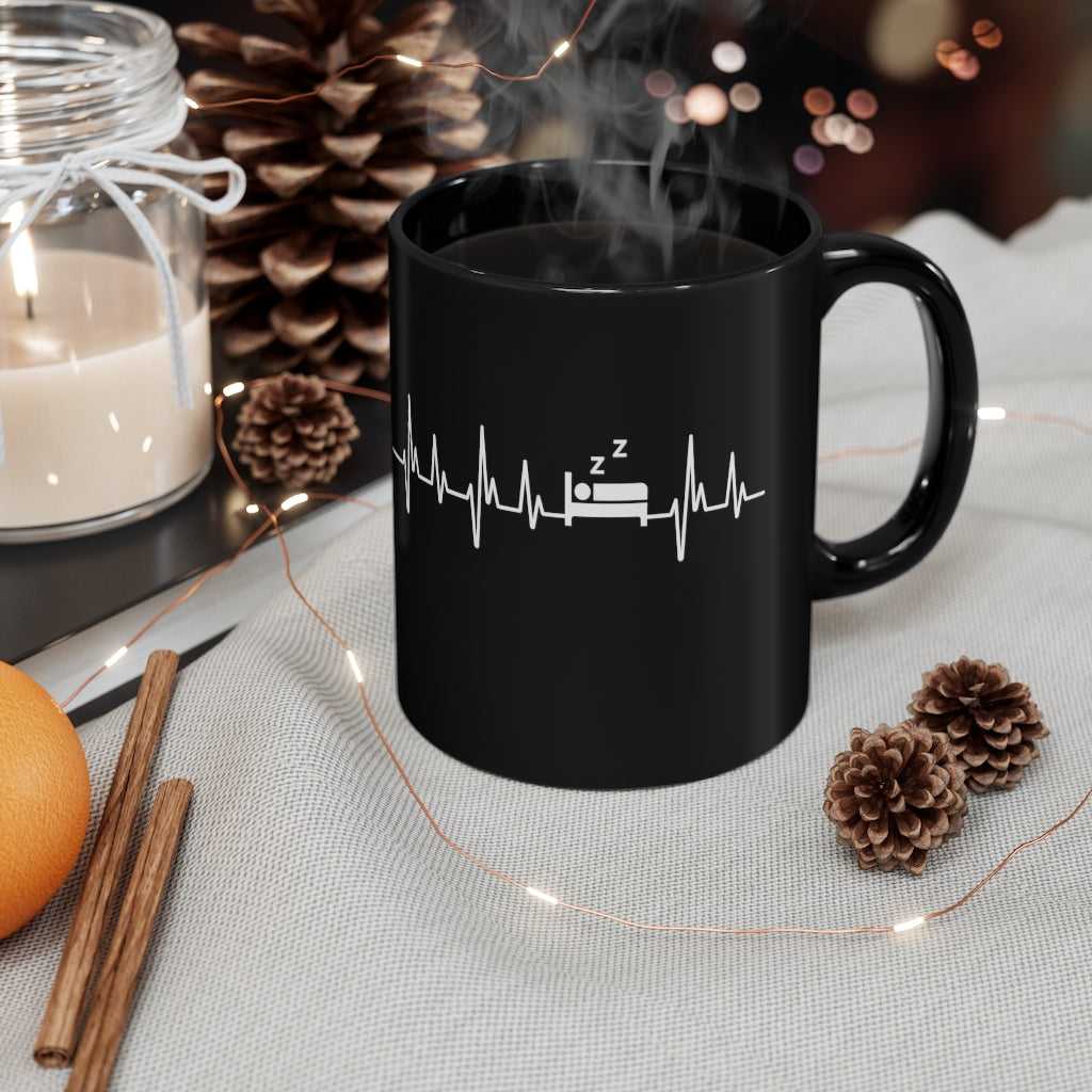 Sleepy Heartbeat Mug | Sarcastic Coffee Mug