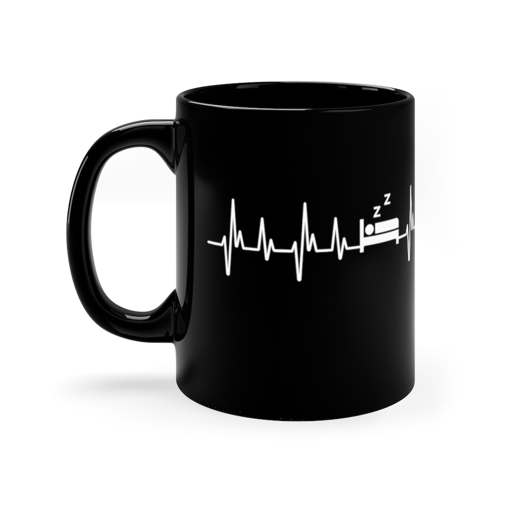 Sleepy Heartbeat Mug | Sarcastic Coffee Mug
